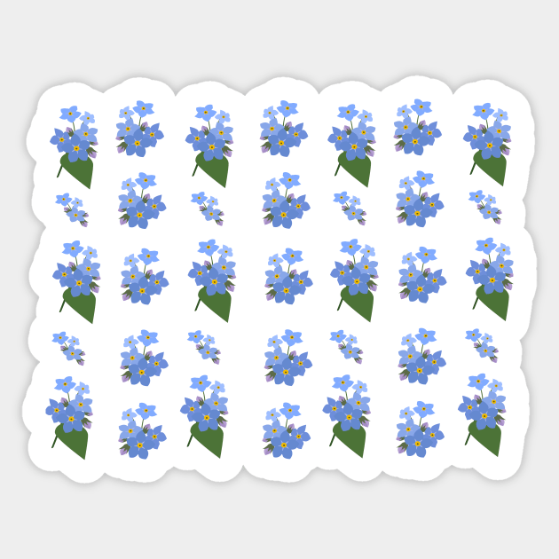 Forget me not flowers Sticker by TheLouisa